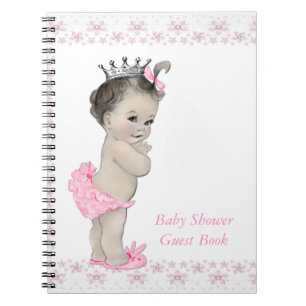 Cuaderno Libro de invitados para baby shower de niña
