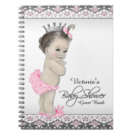 Cuaderno Libro de invitados para baby shower de princesa