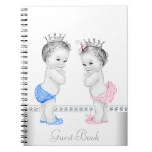 Cuaderno Libro de invitados para baby shower de príncipe y 