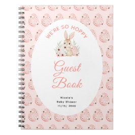 Cuaderno Libro de invitados para baby shower del conejo de 