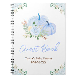 Cuaderno Libro de invitados para baby shower floral de cala