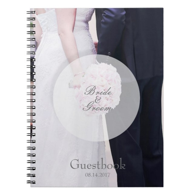 Cuaderno Libro de invitados para bodas editables para novia (Frente)