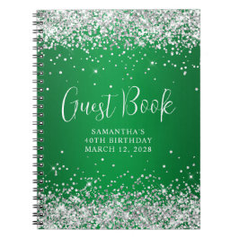 Cuaderno Libro de invitados para cumpleaños número 40 con b