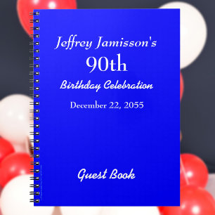 Cuaderno Libro de Invitados para Fiesta de Cumpleaños 90 Añ