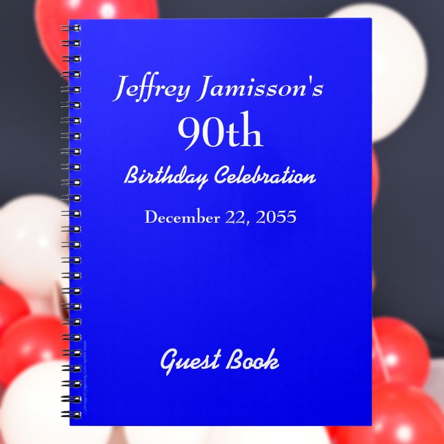 Cuaderno Libro de Invitados para Fiesta de Cumpleaños 90 Añ (Subido por el creador)