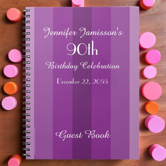 Cuaderno Libro de Invitados para Fiesta de Cumpleaños 90 co (Subido por el creador)