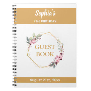 Cuaderno Libro de invitados para fiesta de cumpleaños númer