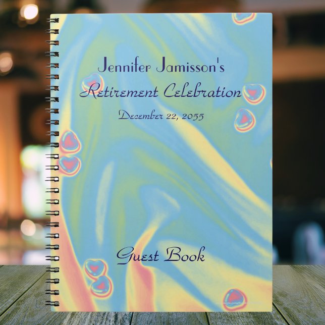 Cuaderno Libro de invitados para fiesta de jubilación con c (Subido por el creador)