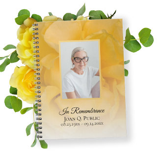 Cuaderno Libro de invitados para funerales de los Pétalos d