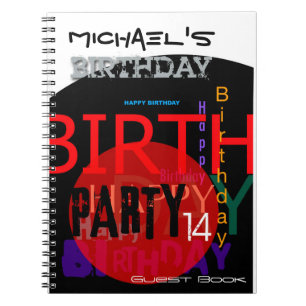 Cuaderno Libro de invitados para la fiesta de cumpleaños nú