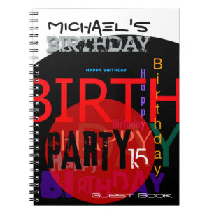 Cuaderno Libro de invitados para la fiesta de cumpleaños nú