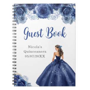 Cuaderno Libro de invitados Princess in Navy Blue Quinceane