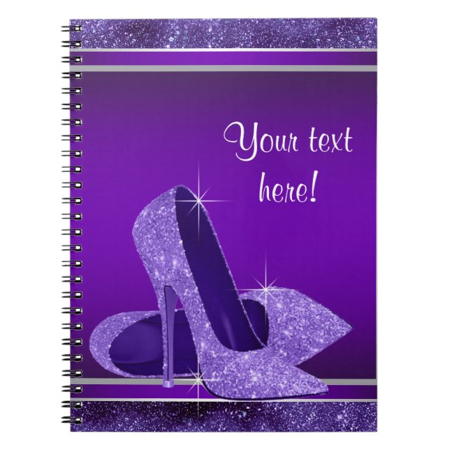 Cuaderno Libro de invitados Purple High Heel (Frente)