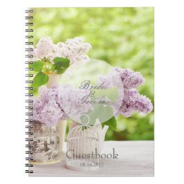 Cuaderno Libro de invitados Romantic Spring Flower Floral L