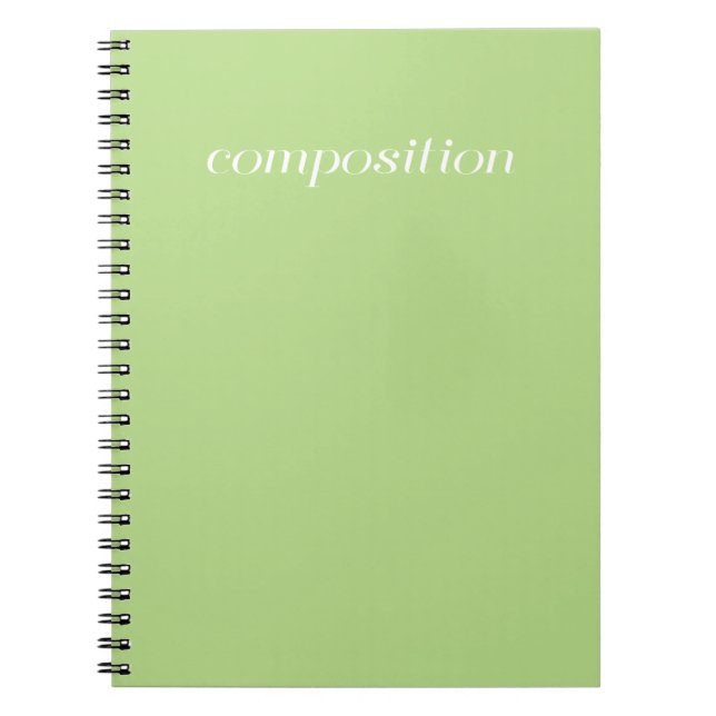 Cuaderno Libro de la composición - verde (Frente)