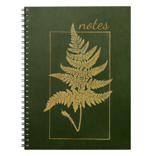Cuaderno Libro de la naturaleza del título editable verde v (Frente)