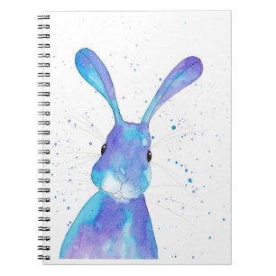 Cuaderno Libro de notas de arte de Peppermint Bunny Blue