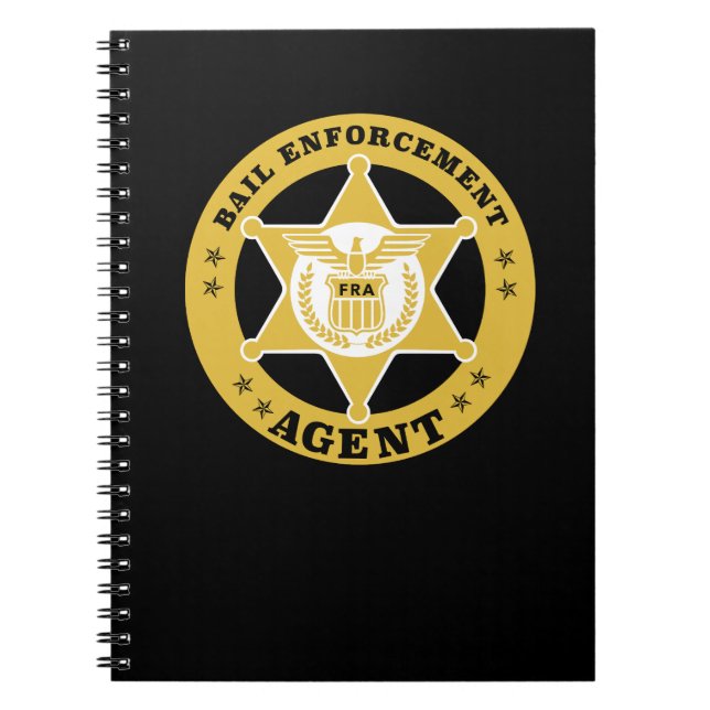 CUADERNO LIBRO DE NOTAS DE BADGE, AGENTE DE EJECUCIÓN DE LA (Frente)