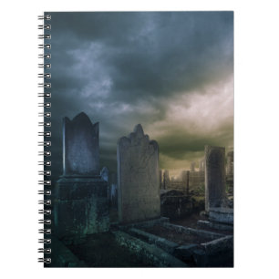 Cuaderno Libro de notas de cementerio gótico