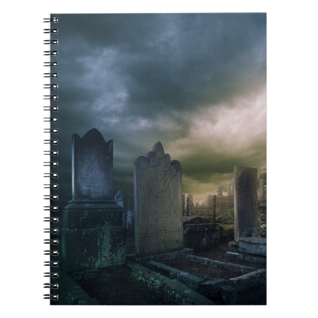 Cuaderno Libro de notas de cementerio gótico (Frente)