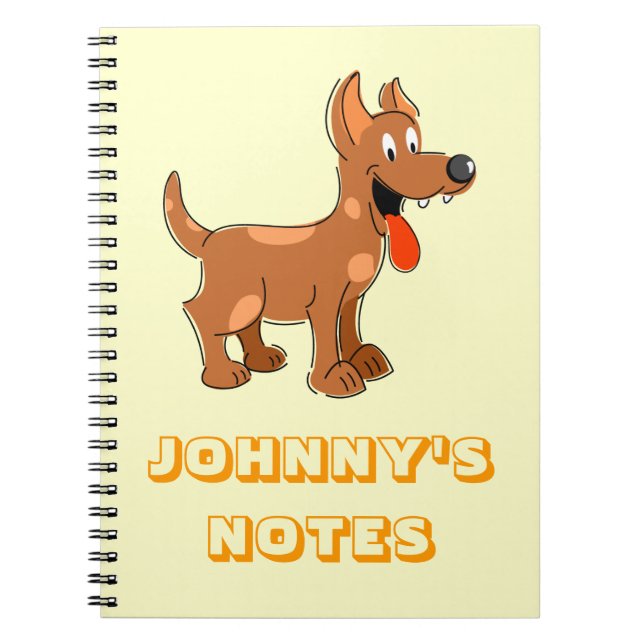 Cuaderno Libro de notas de Cute Cartoon Dog (Frente)