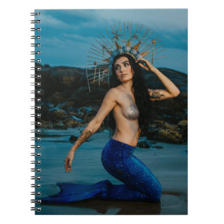Cuaderno libro de notas de espiral de sirena hermosa | Libr