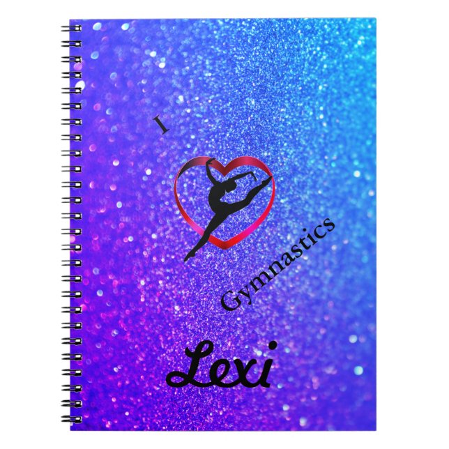 Cuaderno LIBRO DE NOTAS DE GIMNASIA PERSONALIZADA POR chica (Frente)