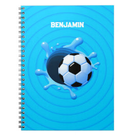 Cuaderno Libro de notas de la pelota de fútbol personalizad