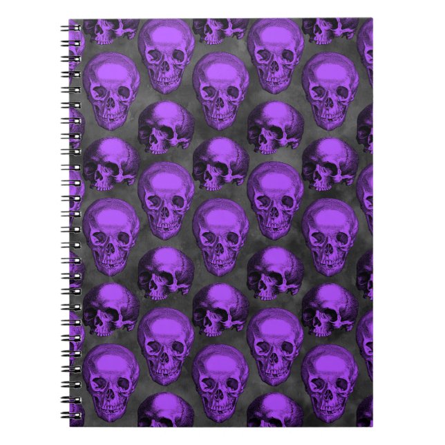 Cuaderno Libro de notas de Purple Skull (Frente)