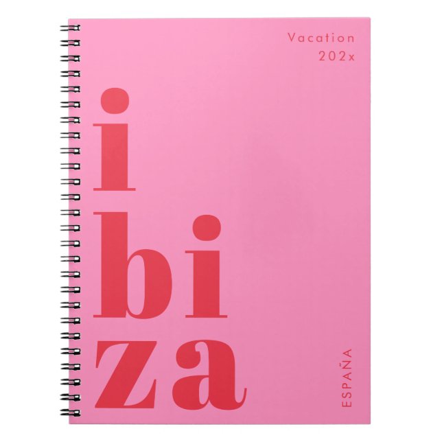 Cuaderno Libro de notas de revistas en Ibiza (Frente)