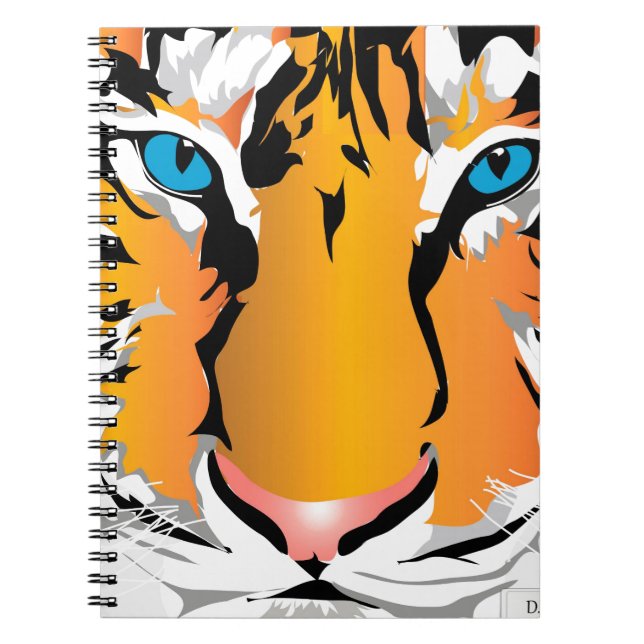 CUADERNO LIBRO DE NOTAS DE TIGER-NARANJA (Frente)