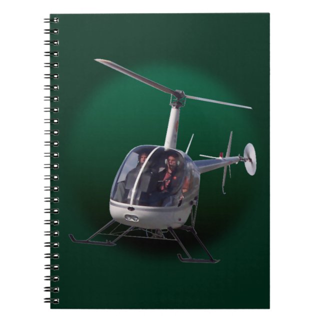 Cuaderno Libro de notas del diario de helicóptero para port (Frente)