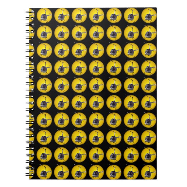 Cuaderno Libro de notas del diario de helicóptero para port (Frente)