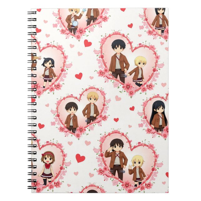 Cuaderno LIBRO DE NOTAS DEL el día de San Valentín ANIME (Frente)