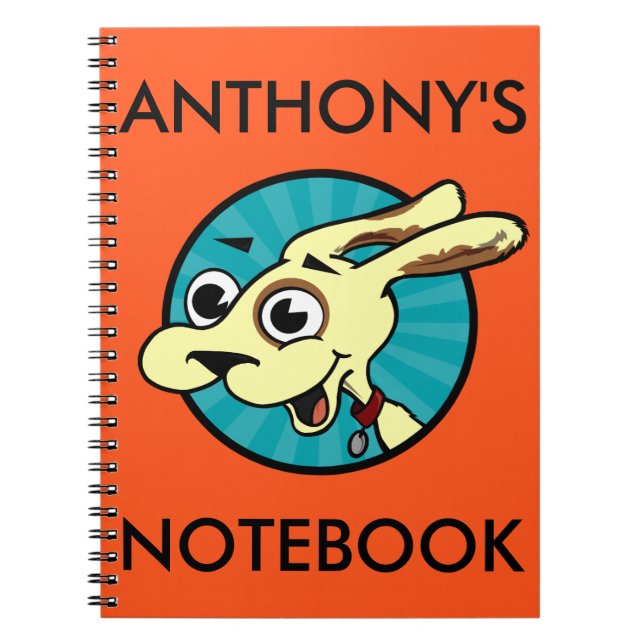 CUADERNO LIBRO DE NOTAS ESPECIALES DE PERRO DE FUNNY CUTE (Frente)