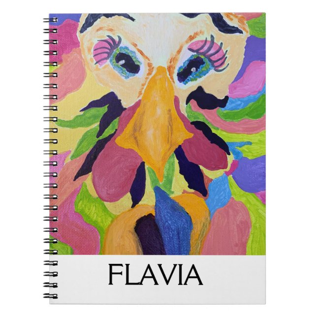 CUADERNO LIBRO DE NOTAS ESPIRAL DE FLAVIA (Frente)