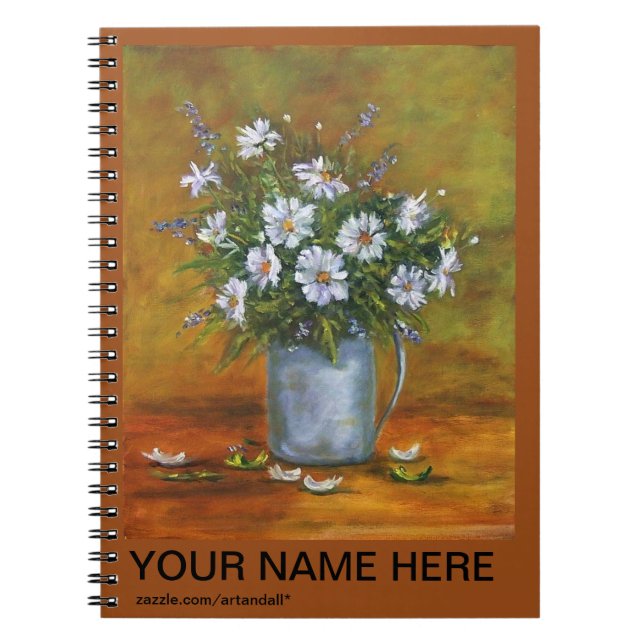 CUADERNO LIBRO DE NOTAS FOTOGRÁFICAS "DAISIES IN PITCHER" (Frente)