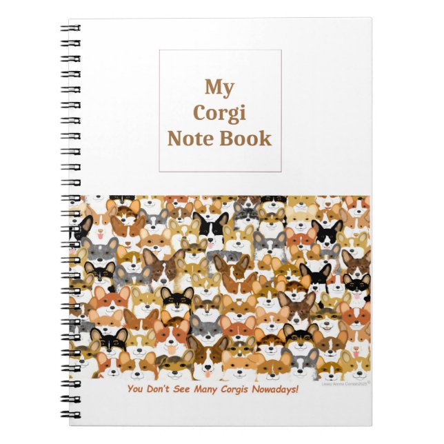 Cuaderno Libro de notas multicorgi (Frente)