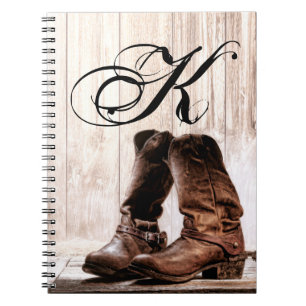 Cuaderno Libro de notas personalizadas Boots Country Rustic