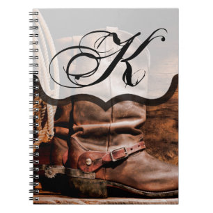 Cuaderno Libro de notas personalizado Cowboy Boots Barn Woo