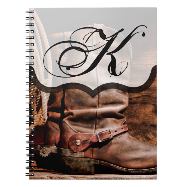 Cuaderno Libro de notas personalizado Cowboy Boots Barn Woo (Frente)