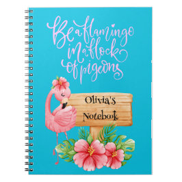 CUADERNO LIBRO DE NOTAS PERSONALIZADO DE FLAMINGO
