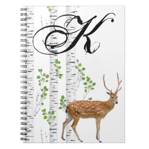 Cuaderno Libro de notas personalizado Deer Doe Buck Forest