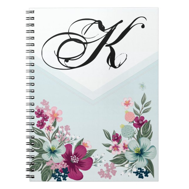 Cuaderno Libro de notas personalizado Flor tropical en miem (Frente)