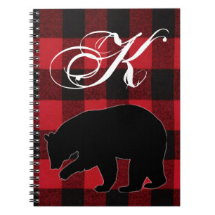 Cuaderno Libro de notas personalizado Red Búfalo trenzado B