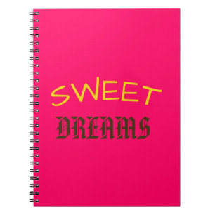Cuaderno Libro de notas rosadas sobre sueños dulces