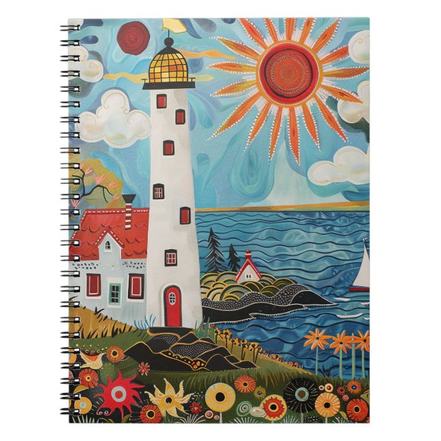 Cuaderno Libro de notas sobre la Casa de la Luz Floral (Frente)