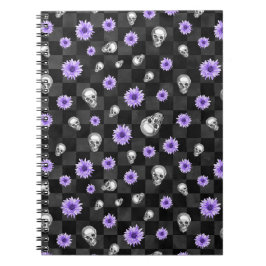Cuaderno Libro de notas sobre la floral gótica púrpura