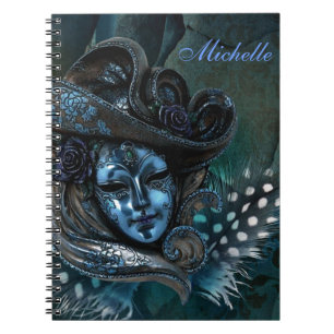 Cuaderno Libro de notas sobre la máscara de carnaval y la d