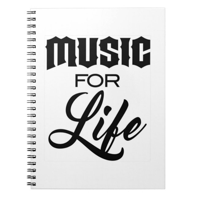 Cuaderno Libro de notas sobre música para la vida (Frente)